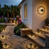Forlivese 2 Pack Solar Fence Lights Outdoor, Metal Solar Powered