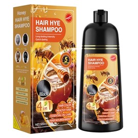 XYZCREATIVE Black Hair Dye Shampoo 3 in 1 for Women & Men 100% Gray Hair Coverage - Herbal Ingredients Natural Plant Hair Color - Hair Dye in Minutes 500ML