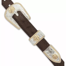 Tandy Leather Factory 3/8" San Saba Hatband Buckle Set 7304-10 by Tandy Leather 3 Piece Buckle Set