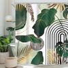 Cinbloo Green Boho 72Wx84H Shower Curtain Extra Long Mid Century
