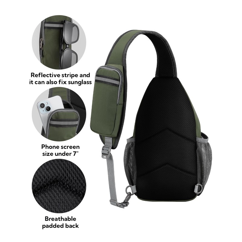 WATERFLY Sling Backpack Sling Bag Shoulder Backpack Shoulder Bag Adjustable