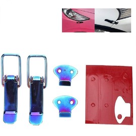 KIMISS Auto Bumper Clip Hasp,Universal Security Car Truck Hook Lock Clip Quick Release Small Blue