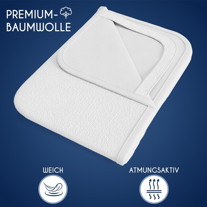 Mattress Protector 100 x 200 cm, Waterproof (Set of 2),