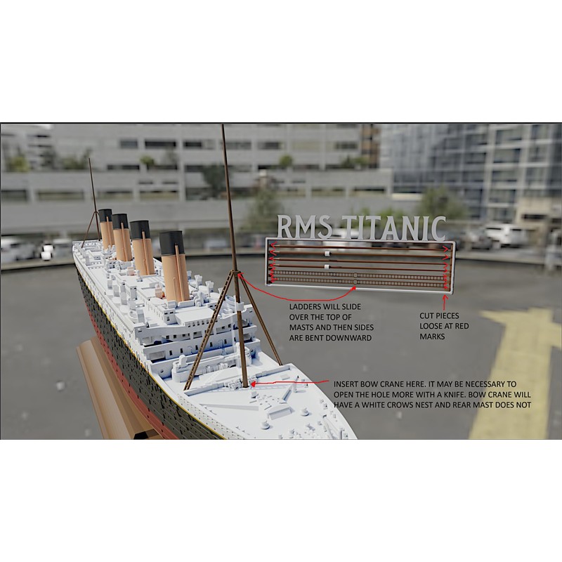 12" Prebuilt Display Model Ship with Stand (RMS Titanic- Collectors