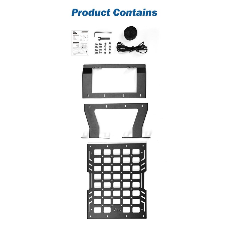 JOYTUTUS Hard Top Roof Rack Molle Panel Compatible with Wrangler