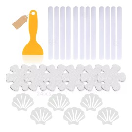 Dolores 24pcs Bano Pegatinas Antideslizantes Banera Tapete Regadera