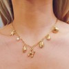 Gold Initial Charm Necklace for Women Gold Shell Starfish Necklace