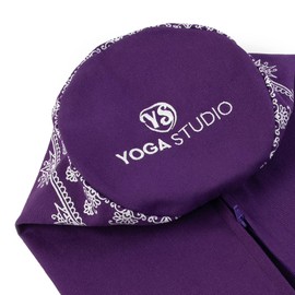 Yoga Studio Organic Cotton Bolster with Handle and Zip - Elephant Purple