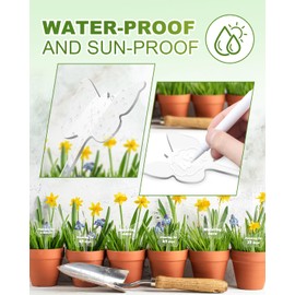 eZAKKA Acrylic Plant Labels, Butterfly Plant Markers Around Hanging Garden Markers Labels Tree Tags Sticks for Seedlings Outdoor Garden Waterproof, 12pcs