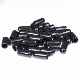 40 Stabkappen Schutzkappen aus Silikon für Pflanzstäbe schwarz 7 mm