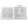 4 Pcs Silicone Coaster Molds, Square Epoxy Casting Molds for