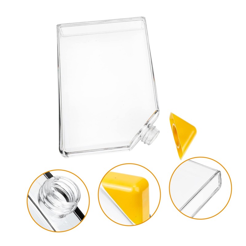Totority Transparent Flat Water Bottle Portable Travel Kettle for Go