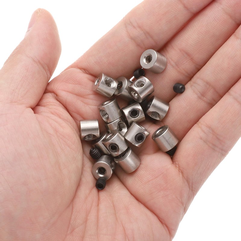 sourcing map 15pcs Set Screw Collars 3mm Bore Shaft Collars,