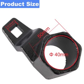 BOOMSTART 50mm Hex Crankshaft Wrench for Honda Accord Civic (Alloy Steel, Powder Coated, Metric)