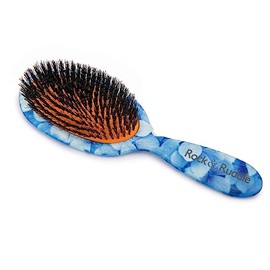 Rock & Ruddle Natural Mixed Boar Bristle Hair Brush for Women and Kids (Large 21 cm) - Perfect for Wet or Dry Hair, Detangling Smoothing Blowdrying - Designed & Made in UK - Happy Hydrangeas