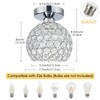 TISLYCO Small Chandelier for Hallway, Modern Semi Flush Mount Light