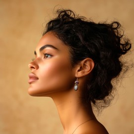 NOVICA Artisan Handmade Rainbow Moonstone Amethyst Earrings Dangle Sterling Silver Clear Purple India Mauve Mist Birthstone [2 in L x 0.5 in W x 0.3 in D] ' Magic and Mysticism'