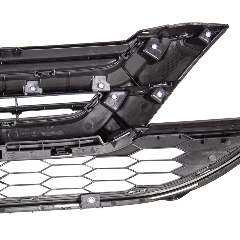 ECOTRIC Front Upper Bumper Hood Grill & Lower Mesh Chrome