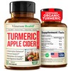 Turmeric Supplement and Organic Apple Cider Vinegar Capsules with Ginger