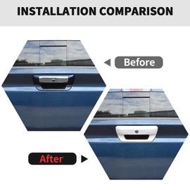 RT-TCZ Rear Trunk Door Tailgate Handle Cover Trim Decoration Accessories for Dodge Ram 2018 2019 2020 2021 2022 2023 2024,white