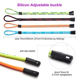 Boelley Eyeglasses string holder strap Chain necklace Rope-sports Sunglasses Strap Cord Lanyard for Men Women -adjustable Eyewear Retainer-4Pack