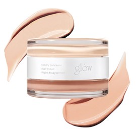 glow not dry concealer #light #rosysalmon, covers under-eye circles & blemishes, full-coverage, dual-color&use, melt-in texture, 10g