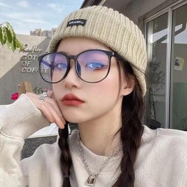 88flix Korean Women's Date Glasses for PC Smartphone No Degree Lens Glasses, Black