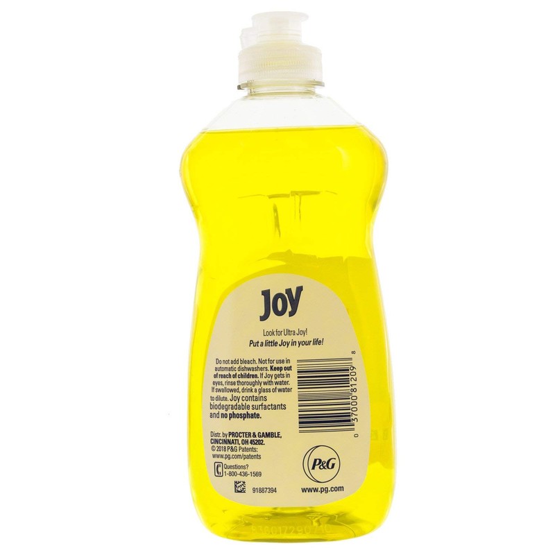 Joy 81209 Liquid Dish Soap, Lemon Scent, 12.6oz - Quantity