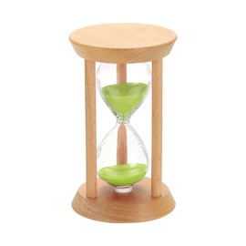 PATIKIL 25 Minutes Sand Timer, 1 Pcs Wooden Sand Watch High Glass Sandglass Timer for Living Room Home Office Restaurant Decoration, Red