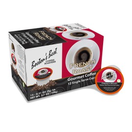 Boston's Best Coffee Roasters - French Roast - Medium-Dark Roast 100% Arabica Coffee - 12 Single Serve Keurig-Compatible K-Cup Pods