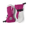 Hestra Children's Army Leather Heli Ski Jr. 3-Finger Gloves, Fuchsia,
