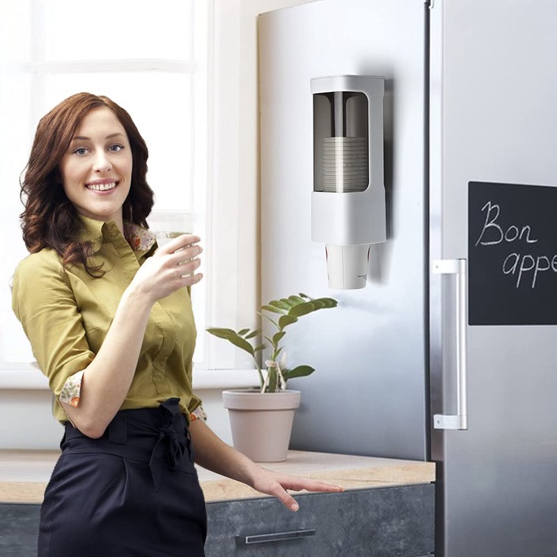 Cup Dispenser Wall Mounted Bathroom Cup Holder, 3oz-5oz Disposable Paper
