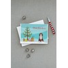 Bernedoodle #2 Christmas Tree Greeting Cards and Envelopes Pack of