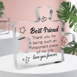 Best' Friend Gifts, Friendship Gifts for Women,Gifts for Friends Gifts for Women Best Friend Birthday Gifts Best Friend Christmas Gifts Female Presents for House Warming Thank You Acrylic Block Puzzle