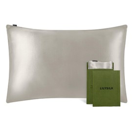 LilySilk Silk Pillowcase, 100% Mulberry Silk Pillow Cover, 1 Piece, 19 Momme, Comes in Reusable Box Packaging, 80x80cm