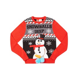 Spencer's Light-Up Snowballs Deep Christmas Sweater | Light-Up Christmas Sweater Multicolor