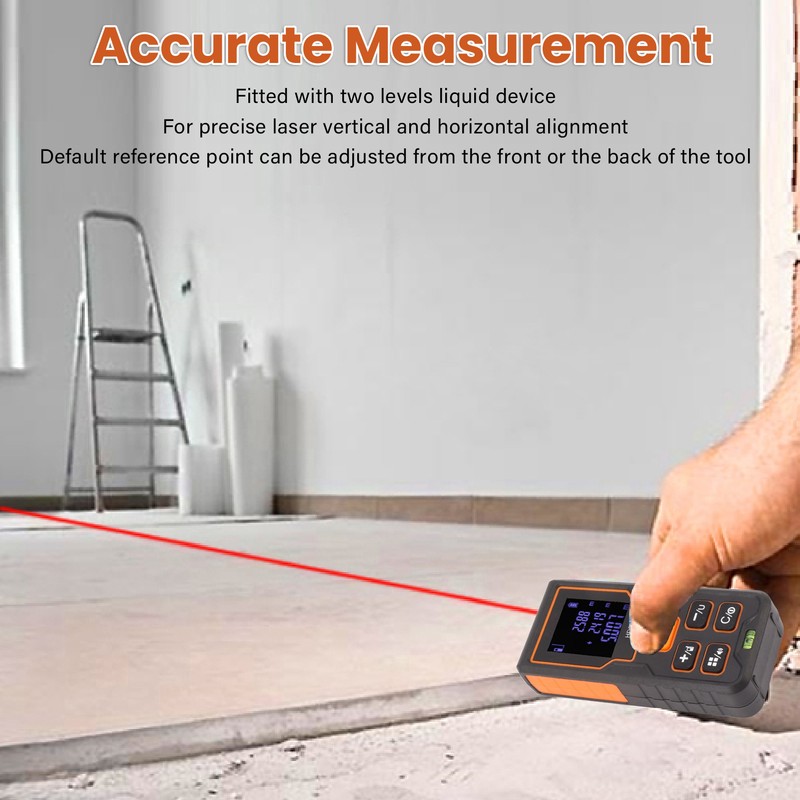 Laser Distance Meter High Accuracy Portable Handheld Rangefinder for Engineering