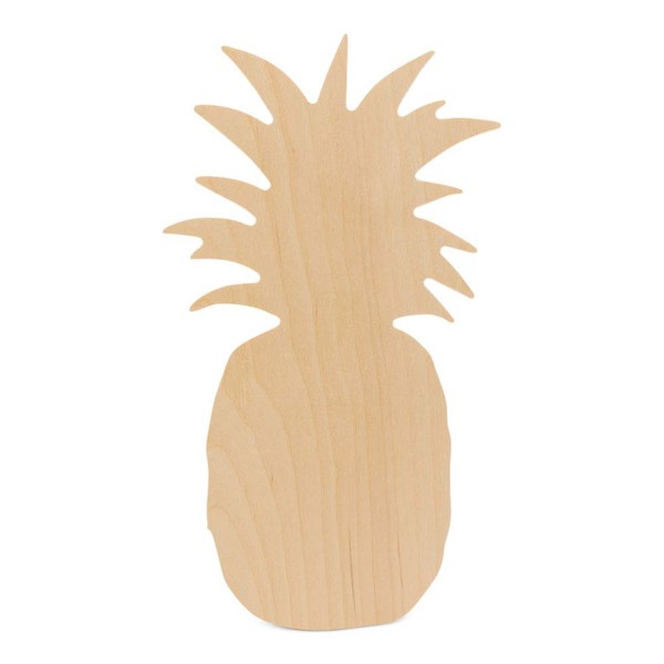 Wooden Pineapple Cutout, Unfinished Birch, 13 3/4 Inch, Package of