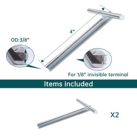 Muzata 2 Pack Upgraded Custom Socket Wrench for 1/8" Invisible Cable Railing Kit Hardware Hidden Tensioner on Wood Metal Posts for Cable Railing System CT16