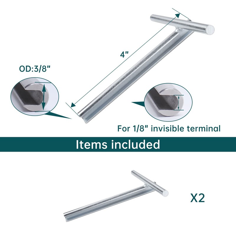 Muzata 2 Pack Upgraded Custom Socket Wrench for 1/8" Invisible