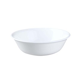 Corelle 10 oz Vitrelle Glass Winter Frost White Dessert Bowl, Pack of 6