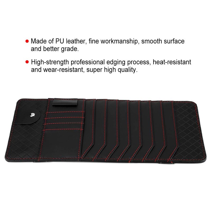 Ymiko CD Visor Car Sun Visor CD Holder Multi functional