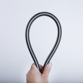 Stainless Steel Braided Hose Flexible Water Plumbing Pipe Bathroom Kitchen Sink Hot Cold Water Inlet Hoses for Toilet/Taps G1/2 X G1/2 80CM Long