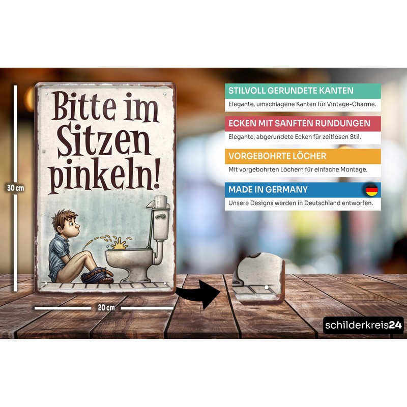 schilderkreis24 Tin Sign 20 x 30 cm - Humorous &