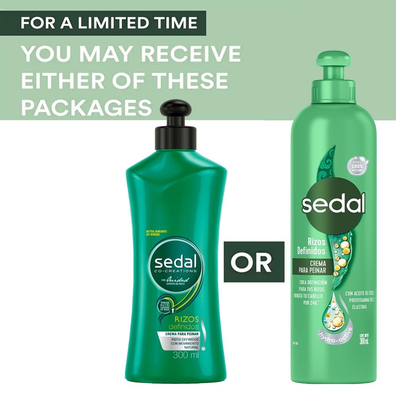 Sedal Curls Defined Hair Comb Cream with Coconut Oil, Provitamin