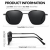 LVIOE Sunglasses Womens Polarized Lens Tangle Free Double Bridge Metal