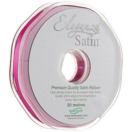 ELEGANZA Double Faced Satin 10mm x 20m Cerise No.29