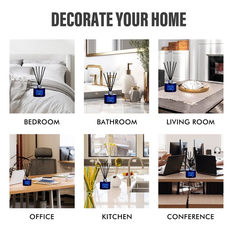 Xcleen Reed Diffuser - 6.7 Oz(200ml) Escape Scented Home Fragrance