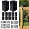 VoTwoofv Deck Railing Brackets Connectors 12Pcs,U-Shaped Concealed Brackets for 2"x4"(Actual:1.5"x3.5")