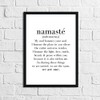 JasonCarlMorgan WinsterCreations Namaste Definition Inspirational Wall Decor Quote Print A5